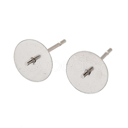 304 Stainless Steel Stud Earring Findings STAS-D370-02P-04-1