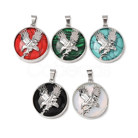 Synthetic Mixed Stone Pendants GG-CBA040B-02P-1