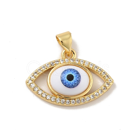 Brass Micro Pave Cubic Zirconia Pendants KK-B059-40G-A-1