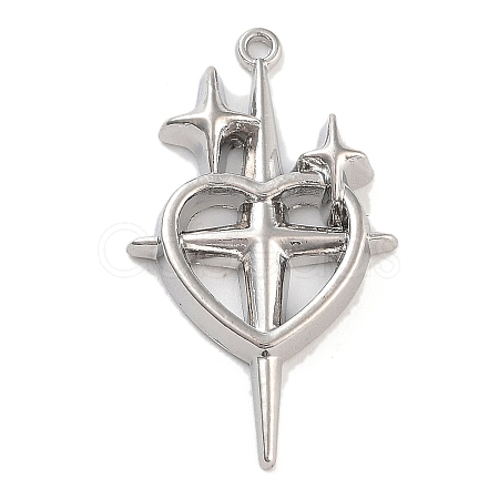 Silver Alloy Pendants PALLOY-U003-08G-S-1