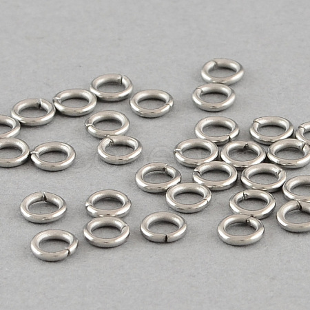 Tarnish Resistant 304 Stainless Steel Open Jump Rings A-STAS-Q186-02-3.5x0.7-1