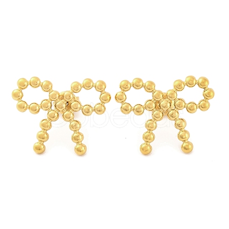 Ion Plating(IP) 304 Stainless Steel Stud Earrings for Women EJEW-N054-20G-1