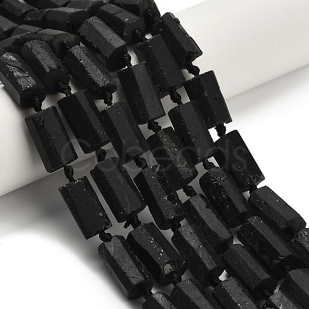 Natural Black Tourmaline Beads Strands G-F716-01-A01-1