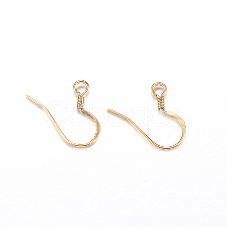 Ion Plating(IP) 316 Stainless Steel French Earring Hooks X-STAS-G130-57G-B-1