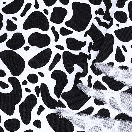 Cow Pattern Polycotton Fabric DIY-WH0504-693-1
