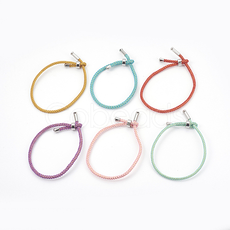 Couple Adjustable Nylon Cord Bracelets BJEW-F362-B-P-1