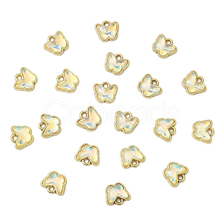 20Pcs Rack Plating Alloy Glass Charms FIND-YW0008-64G-1
