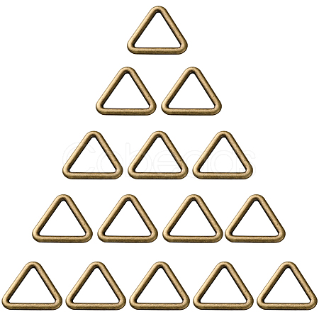 20Pcs Triangle Alloy Linking Rings FIND-CY0001-17AB-1
