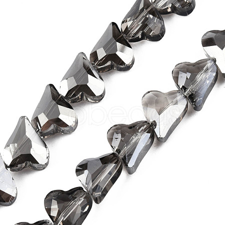 Electroplate Transparent Glass Beads Strands EGLA-N002-44-11-1