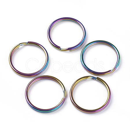 Ion Plating(IP) 304 Stainless Steel Split Key Rings STAS-L216-10A-1