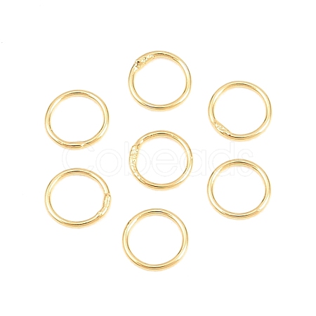 Brass Closed Jump Rings KK-D257-01G-09-1