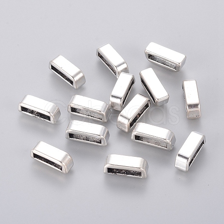 Tibetan Style Alloy Slide Charms TIBEB-H1665-AS-NR-1