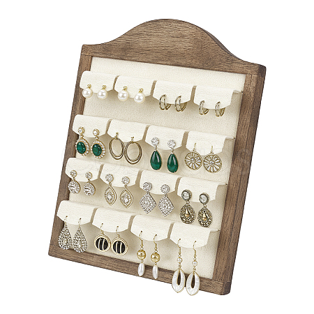 Wooden Photo Frame Shaped Earring Display Easels EDIS-WH0043-005-1
