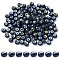 6/0 Opaque Glass Seed Beads, Round Hole, Rondelle, Midnight Blue, 4~4.5x3~4mm, Hole: 0.8~1.5mm, 10g/box