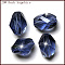 K9 Glass, Imitation Austrian Crystal Beads, Grade AAA, Faceted, Bicone, Prussian Blue, 6x8mm, Hole: 0.7~0.9mm