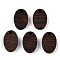 Natural Wenge Wood Pendants, Undyed, Coconut Brown, Oval, 15.5x10.5x3.5mm, Hole: 2mm