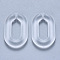 Transparent Acrylic Linking Rings, Quick Link Connectors, for Cable Chains Making, Frosted, Oval, Clear, 31x19.5x5.5mm, Inner Diameter: 19.5x7.5mm