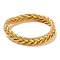 Sparkling Plastic Cord Braided Stretch Bracelets, Gold, Inner Diameter: 2-3/8 inch(6.1cm)