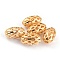 Brass Beads, Long-Lasting Plated, Hollow Out, Rice, Real 24K Gold Plated, 8x4.5mm, Hole: 1.4mm