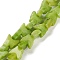 Natural Howlite Beads Strands, Dye, Butterfly, Yellow Green, 9.5x10x3.8~4.3mm, Hole: 0.7mm, about 48~54pcs/strand, 13.90''~14.57''(35.3~37cm)