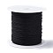 Nylon Chinese Knot Cord, Nylon Jewelry Cord for Jewelry Making, Black, 0.4mm, about 28~30m/roll