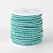 Rivet Faux Suede Cord, Faux Suede Lace, with Aluminum, Dark Turquoise, 3x2mm, about 20yards/roll