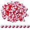 6/0 Opaque Glass Seed Beads, Round Hole, Rondelle, Red, 4~4.5x3~4mm, Hole: 0.8~1.5mm, 10g/box