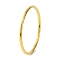 Ion Plating(IP) Plain 304 Stainless Steel Bangles for Women, Golden, Inner Diameter: 2-3/8 inch(6.15cm)