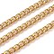 Ion Plating(IP) 304 Stainless Steel Cuban Link Chains, Chunky Curb Chains, Unwelded, with Spool, Real 18K Gold Plated, 6mm