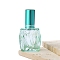 10ML Glass Spray Bottles, Fine Mist Atomizer, Refillable Bottle, Dark Turquoise, 3.8x2.8x7.2cm, Capacity: 10ml(0.34fl. oz)