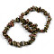 Unisex Chip Natural Unakite Beaded Stretch Bracelets, Inner Diameter: 1-3/4~2 inch(4.5~5cm)