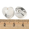 Natural Howlite Faceted Heart Charms G-G123-01I-3