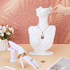 1Pc Woman Bust Shaped Resin Necklace Display Stands NDIS-UN0001-01A-4
