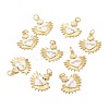 Golden Brass Enamel Pendants KK-A155-15G-2