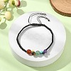 Natural & Synthetic Mixed Gemstone Braided Bead Bracelet BJEW-TA00335-4