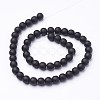 Synthetic Black Stone Beads Strands X-G508-6-2