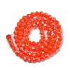 Opaque Solid Color Electroplate Glass Beads Strands EGLA-A039-P4mm-A03-2