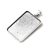 Tibetan Style Alloy Pendant Cabochon Settings X-TIBEP-N003-02AS-3