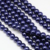Eco-Friendly Dyed Glass Pearl Round Beads Strands HY-A002-6mm-RB069-1