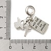 Rack Plating Alloy Crystal Rhinestone European Dangle Charms PALLOY-A009-04P-3