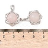 Natural Rose Quartz Round Pendants G-M440-04E-P-3