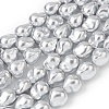Electroplate Opaque Glass Imitation Pearl Beads Strands EGLA-H113-06-1