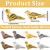 160Pcs 8 Colors Tibetan Style Alloy Beads TIBEP-PA0001-01B-2