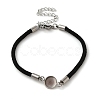 Milan Cord & 304 Stainless Steel Bracelets Making MAK-H004-02B-P01-1