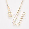 Brass Square Snake Chain Necklace Making MAK-T006-10B-KC-2