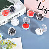 42Pcs 3 Colors Octagon Transparent Plastic Ring Boxes CON-CA0001-022-4