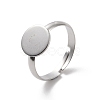 Non-Tarnish 304 Stainless Steel Pad Ring Settings X-STAS-K278-11C-P-1