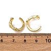 Brass Micro Pave Clear Cubic Zirconia Cuff Earrings EJEW-D328-02G-03-5