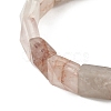 Natural Ferruginous Quartz Beads Stretch Bracelets for Women Men BJEW-C097-06-09-3