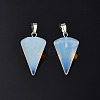Cone/Spike/Pendulum Opalite Stone Pendants G-R278-85-1